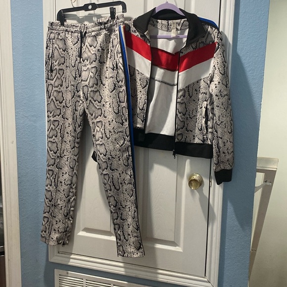 THE SET Animal Instinct | Two piece Printed Jogger Set Size Large - Picture 3 of 13